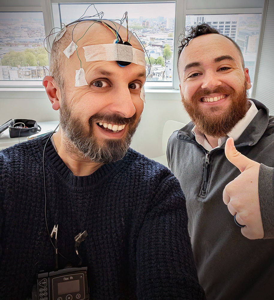 Professor Vik Veer and Michael Storey during early data-collection for the TAB / VB scoring system