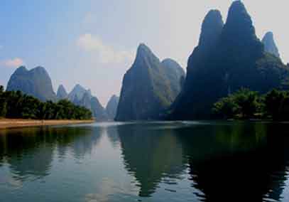A scenic lake & hills